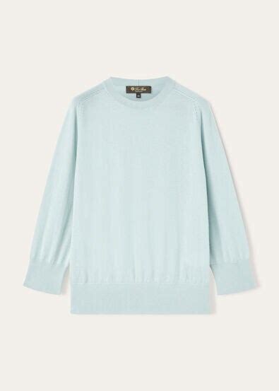 Piuma Crew Neck in Cashmere Minty Breeze | Loro Piana