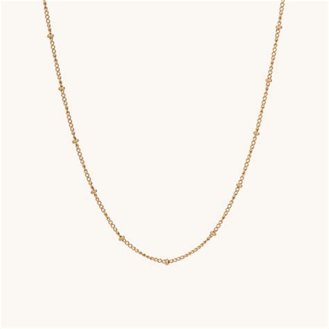 Buy Beaded Chain Necklace- 18K Gold Plated – PALMONAS