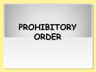 Image result for Prohibitory Order Books