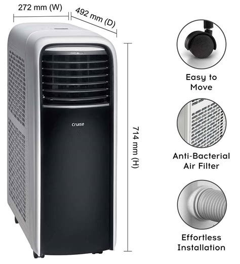 Cruise 1 Ton Portable AC Black (Copper Condenser, CPHAUD-PQ3S12) on EMI ...