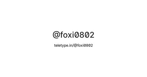 Foxi — Teletype