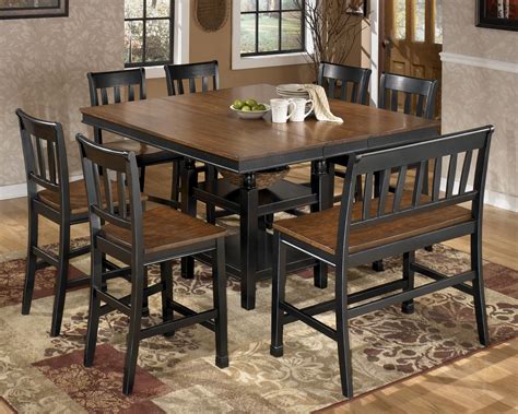 Owingsville 8-Piece Square Counter Extension Table Set by Signature ...
