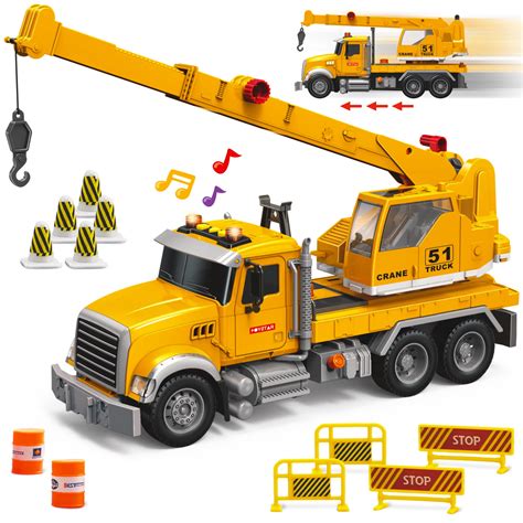 Buy MOBIUS ToysCrane Toy Truck Set - Kids Construction Crane Truck w ...