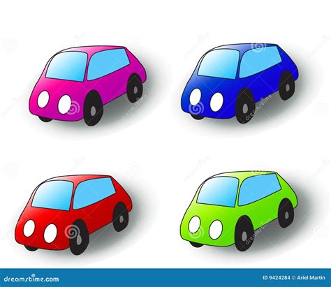 Cartoon cars stock illustration. Image of vehicle, color - 9424284