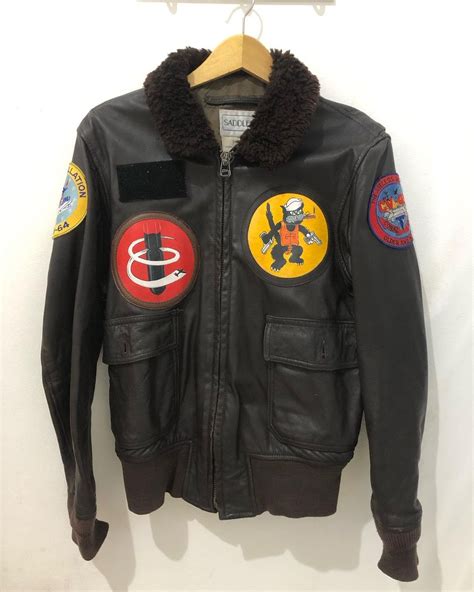 Vintage 70s Cooper G-1 Leather Flight Aviator Bomber Jacket