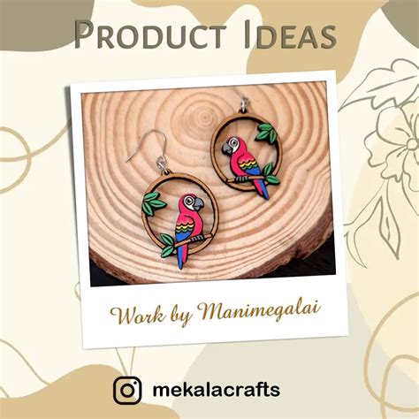 Macaw Engraved Wooden Earring Blanks – mekalacrafts