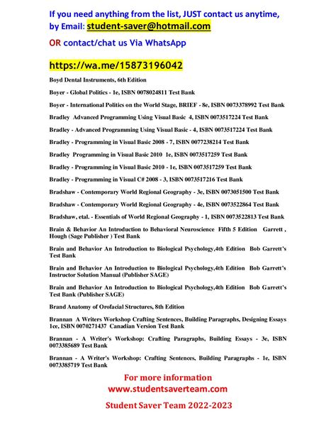 Calaméo - FUll List Test Bank And Solution Manual 2022 2023 ( Student Saver Team ) Part 2