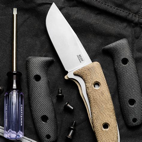 Circadian Clip Point EDC Fixed Blade Knife (CPM MagnaCut, Black Cerako ...