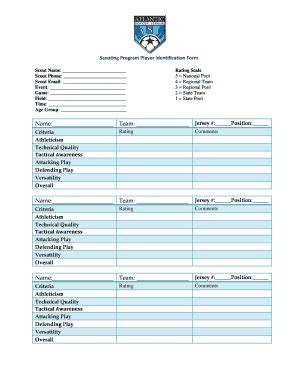 Blank Football Scouting Forms - Fill and Sign Printable Template Online