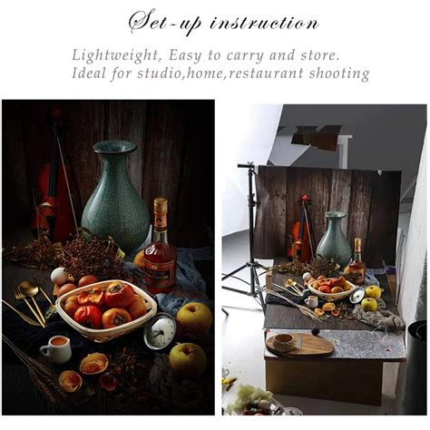 Bcolorpic Backdrop for Food Photography 4 Pack Kit 22x34Inch/ 56x86cm ...