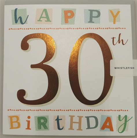 Happy 30th Birthday Bronze Card