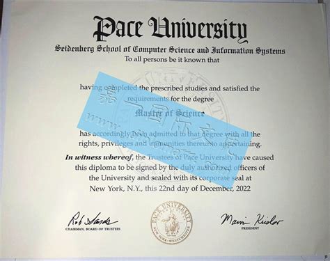 在线编辑佩斯大学毕业证PDF电子图|补办美国Pace文凭成绩单留信认证
