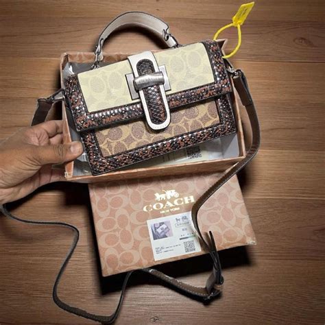 Coach New Brown Leather Stylist Daily Use Hand-Bag CO-4449-WBG – Hopknock