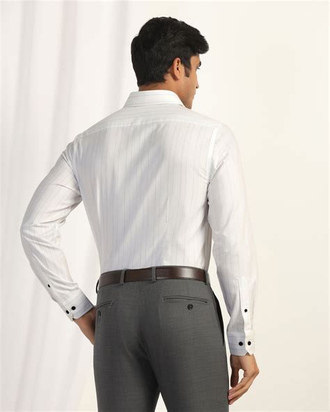 Buy Austin White Stripe Shirt Online India