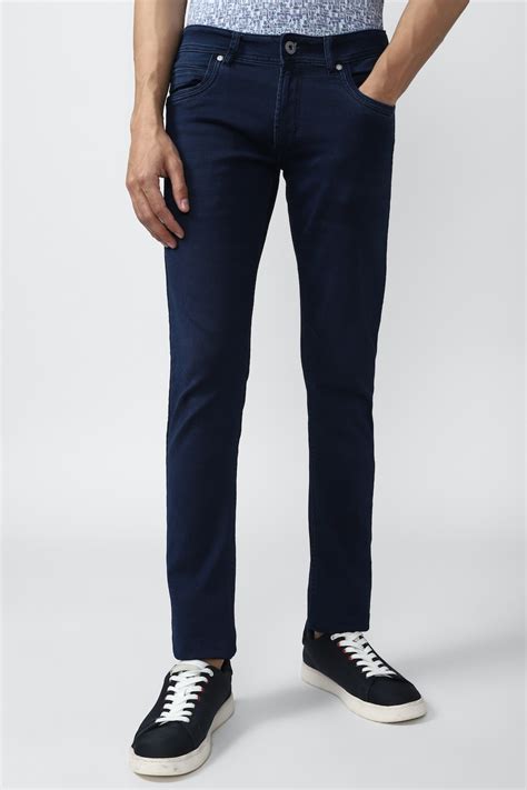 Buy Men Navy Dark Wash Wash Low Skinny Jeans Online - 739697 | Peter ...