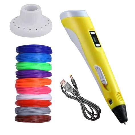 Lariox 3D Printing Drawing Pen v2 with 10 in 1 10 x 5m PLA Filaments ...