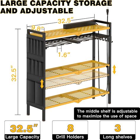 NattyDot Large Power Tool Organizer Cart with Charging India | Ubuy