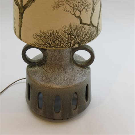 Very Large West German Fat Lava Pottery Twin Bulb Floor Lamp 1970s at ...