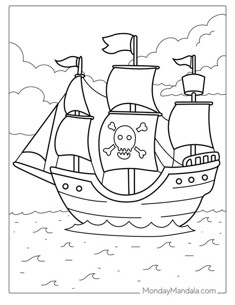 28 pirate coloring pages free pdf printables – Artofit