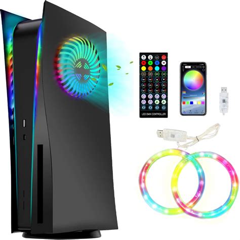 Buy Face Plates for PS5 Console with RGB LED Light Strip, Replacement ...