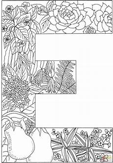 ausmalbilder buchstaben a z letter e with plants coloring page free printable ausmalbilder buchstaben a z letter e with plants coloring page free printable