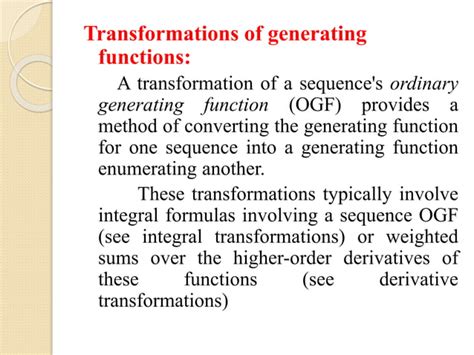 Image result for Generating Functions