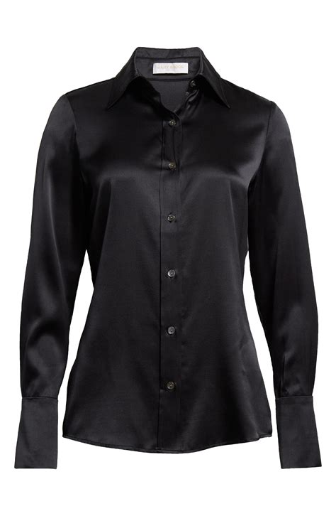 Ramy Brook Victoria Stretch Silk Satin Button-Up Blouse | Nordstrom ...