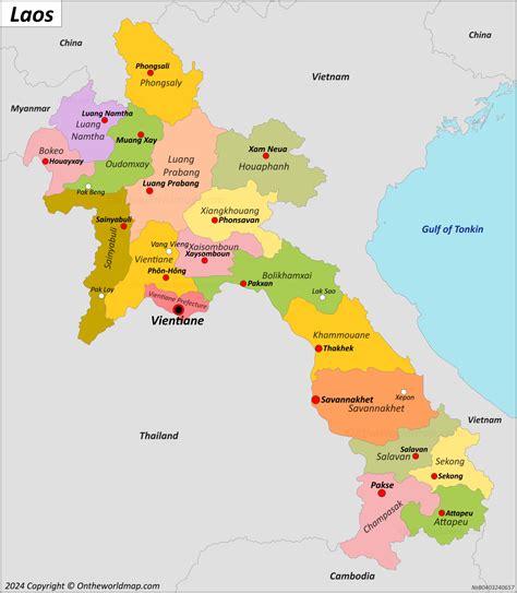 Major States In Laos Map - Infoupdate.org
