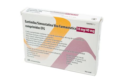 Ezetimiba/Simvastatina Viso Farmaceutica Efg 10 Mg/40 Mg 28 Comprimidos - Farmacéuticos