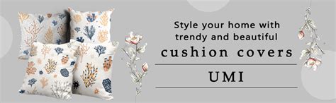 Buy Amazon Brand - Umi. Printed Cotton Canvas Cushion Covers, Set of 5 ...