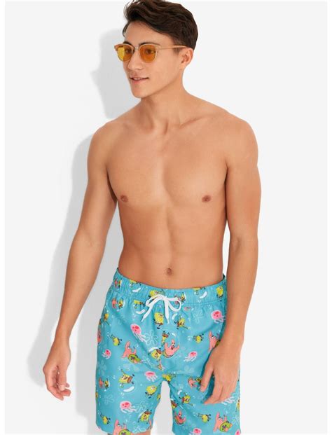 SpongeBob SquarePants Blowing Bubbles Swim Trunks | Hot Topic