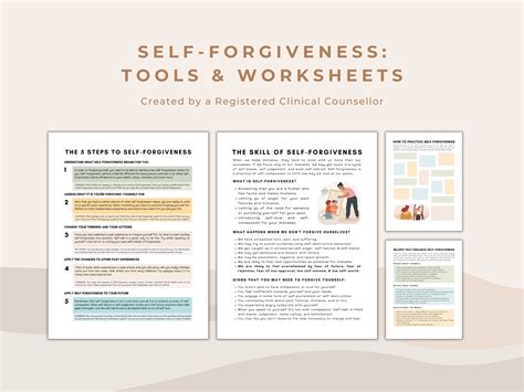 Self-forgiveness Worksheets: Mental Health & Therapy Tool (PDF) - Etsy
