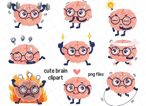 Cute Brain Clipart Brain Clip Art Brain Png Cute Brain Png - Etsy Canada
