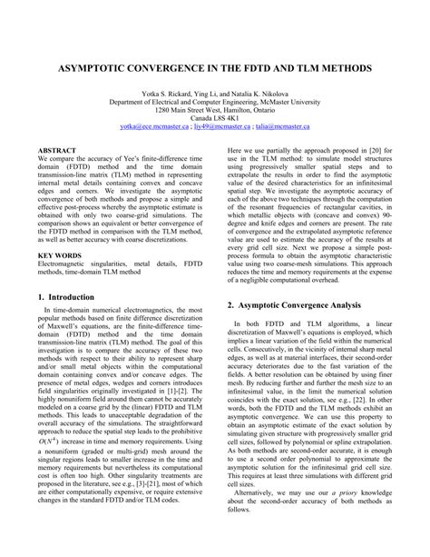 Image result for Convergence FDTD