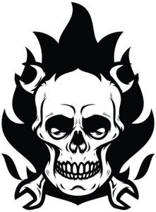 KD skull face Sticker Poster|Animated poster|Skull poster| Paper Print ...