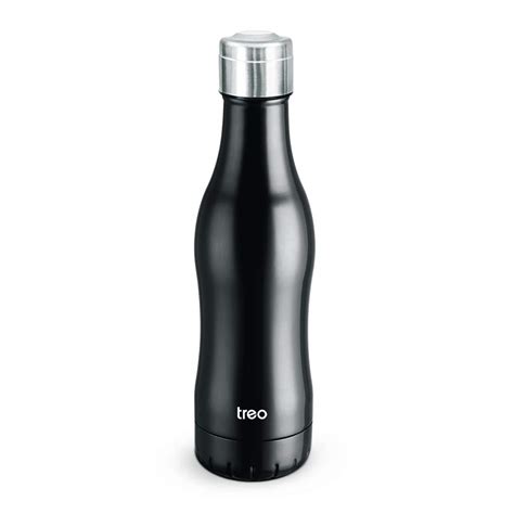Treo by Milton Campa 500 Thermosteel Hot and Cold Bottle 455 ml, Black ...