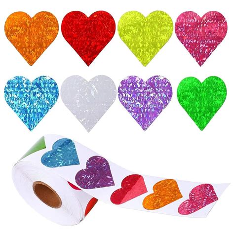 HASTHIP Glitter Heart Stickers for Reward Charts with 500 pcs 1 in Sel ...