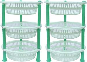 KUBER INDUSTRIES Fruits/Vegetables Kitchen Rack Plastic Plastic 2 ...