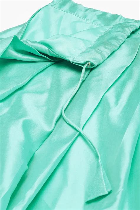 Traditional Sky Blue Half Saree For Engagement