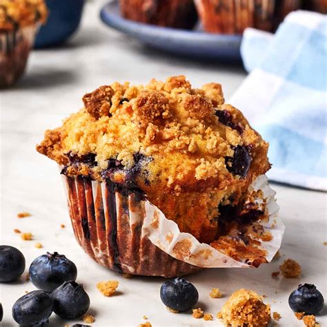 Swedish Blueberry Muffins With Custard Sauce