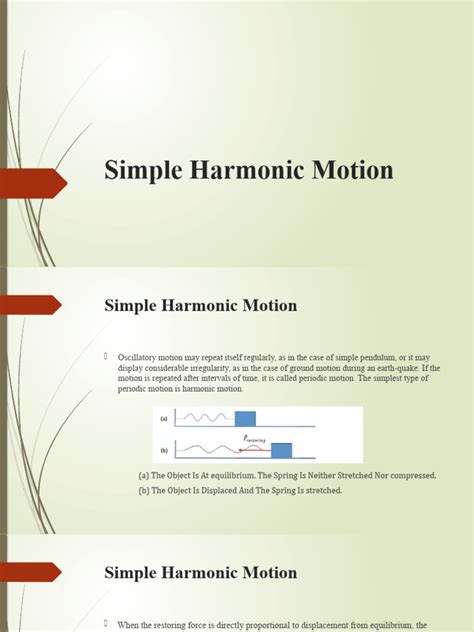 Image result for Simple Harmonic Motion Examples With