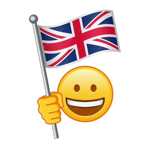Premium Vector | Emoji with United Kingdom of Great Britain flag Large ...
