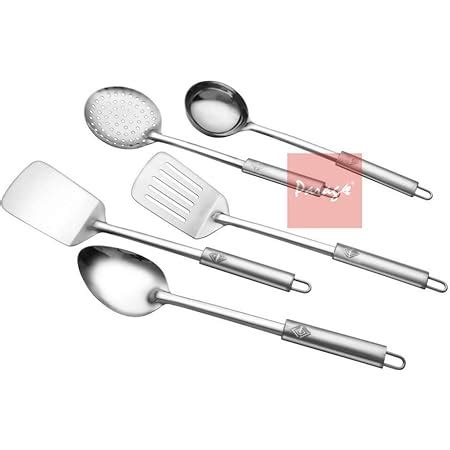 Buy store Naidev Kitchen Cooking Stainless Steel Wooden Handle Cooking ...