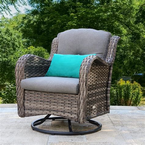 Amazon.com : HAPLIFE Patio Wicker Swivel Rocker Chairs Rattan Outdoor ...