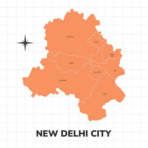 Premium Vector | New Delhi City map illustration Map of the City in India