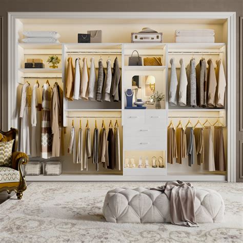 Homieasy Wall Mounted Closet System with 2 Sets, Heavy Duty Closet ...