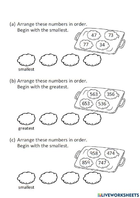 Image result for Ordering Numbers Math Worksheets