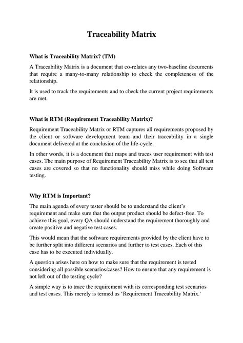 Image result for Types of Traceability Matrices