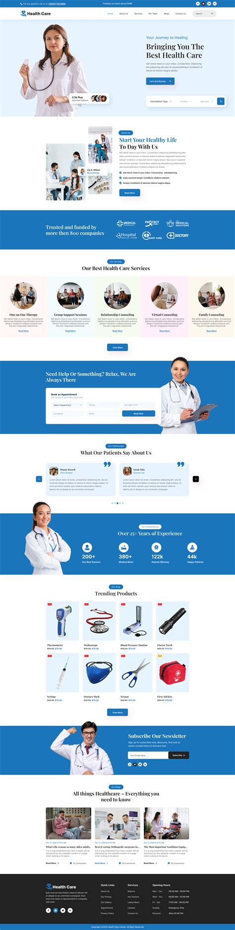 Health Care WordPress Theme - Create Hospital Website – Omegathemes