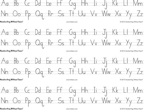 Handwriting Without Tears Printable